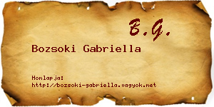 Bozsoki Gabriella névjegykártya