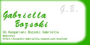 gabriella bozsoki business card